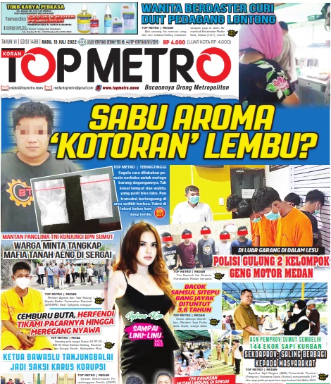 Epaper Top Metro Edisi 1498, Tanggal 13 Juli 2022