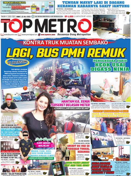 Epaper Top Metro Edisi 1505, Tanggal 22 Juli 2022
