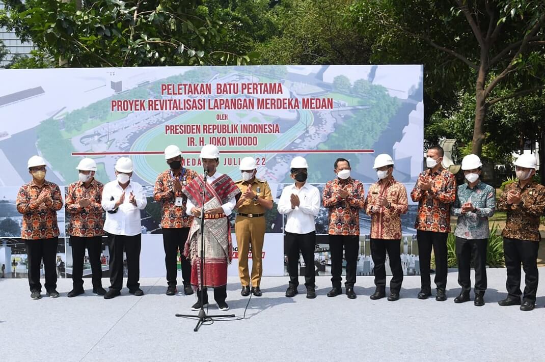 Presiden Jokowi Resmikan Revitalisasi Lapangan Merdeka Medan
