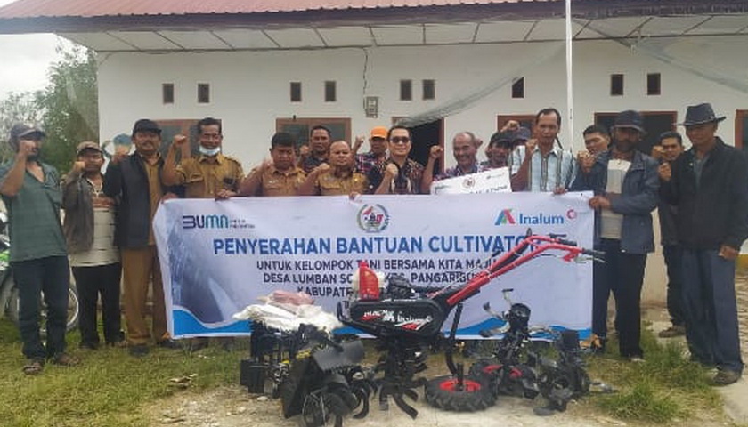 PT Inalum (Persero) menyalurkan bantuan berupa 'cultivator' kepada Kelompok Tani 'Bersama Kita Maju' di Desa Lumban Sormin Kecamatan Pangaribuan, Kabupaten Tapanuli Utara.