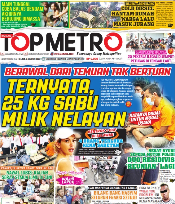 Epaper Top Metro Edisi 1512, Tanggal 2 Agustus 2022
