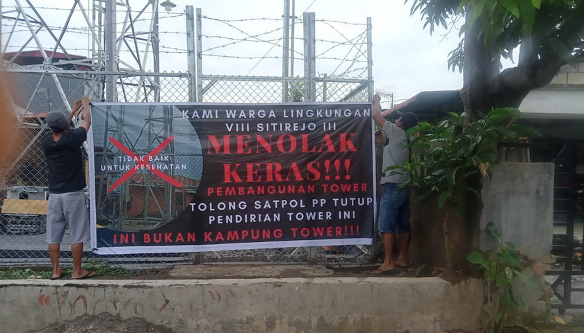 kontraktor pembangunan tower (BTS) di Lingkungan 8 Kelurahan Sitirejo III Kecamatan Medan Amplas, Medan, terkesan tidak memperdulikan surat Lurah Sitirejo III Kecamatan Medan Amplas