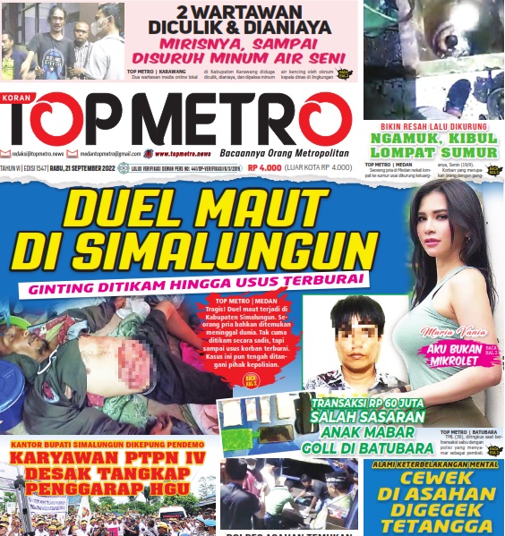 Epaper Top Metro Edisi 1547, Tanggal 21 September 2022