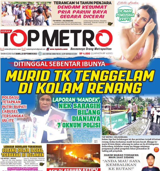 Epaper Top Metro Edisi 1548, Tanggal 22 September 2022