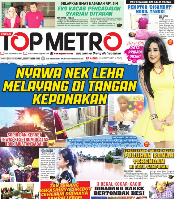 Epaper Top Metro Edisi 1549, Tanggal 23 September 2022