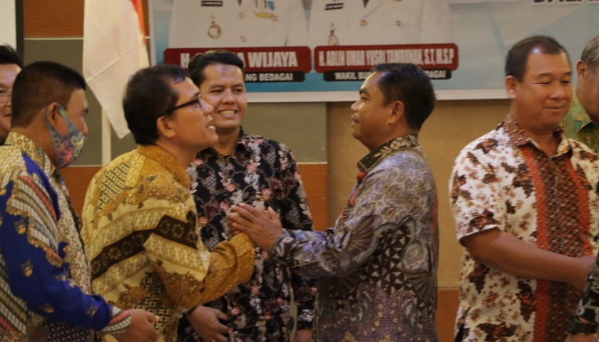Bupati Serdang Bedagai (Sergai) H Darma Wijaya hadir sekaligus menjadi narasumber dalam acara Temu Aspirasi dengan Para Pengusaha dalam Rangka Pengupahan Tahun 2023