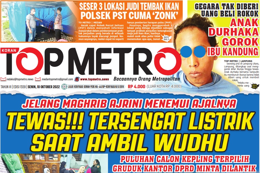 Epaper Top Metro Edisi 1560, Tanggal 8 Oktober 2022