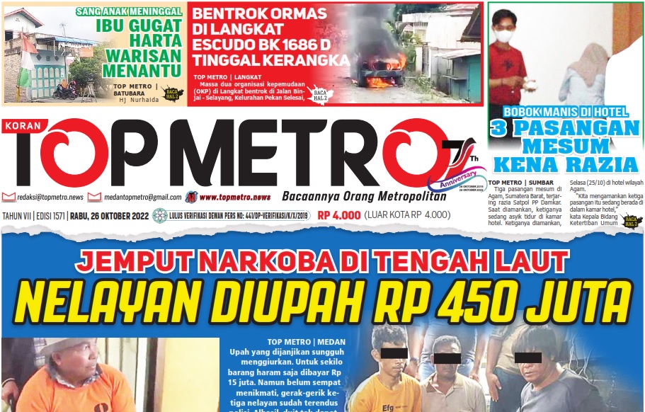 Epaper Top Metro Edisi 1571, Tanggal 26 Oktober 2022