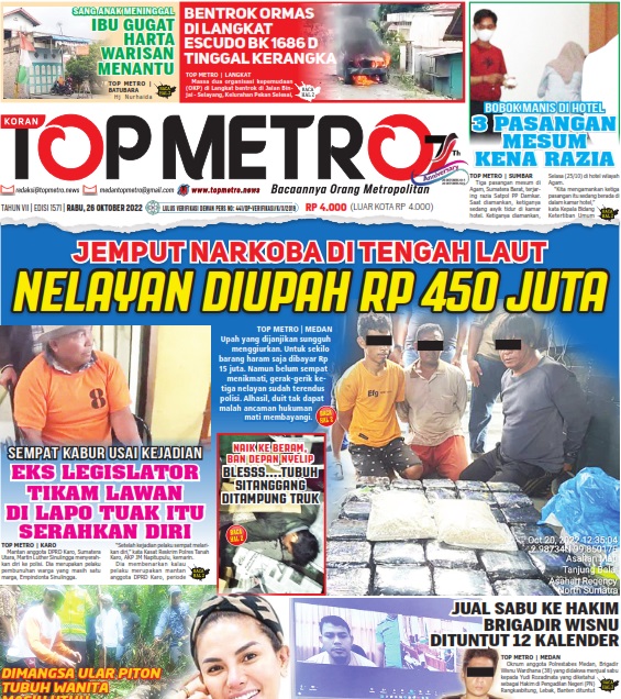 Epaper Top Metro Edisi 1571, Tanggal 26 Oktober 2022