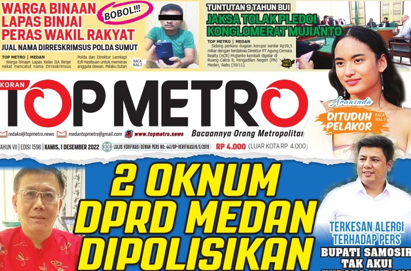 Epaper Top Metro Edisi 1596, Tanggal 1 Desember 2022