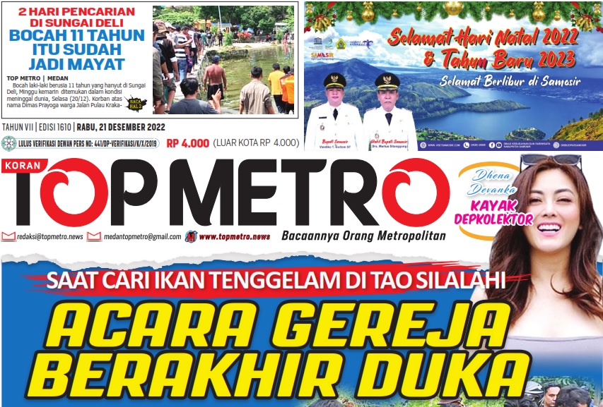 Epaper Top Metro Edisi 1610, Tanggal 21 Desember 2022