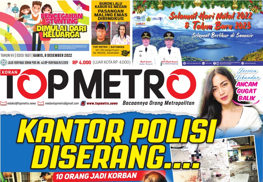 Epaper Top Metro Edisi 1601, Tanggal 8 Desember 2022