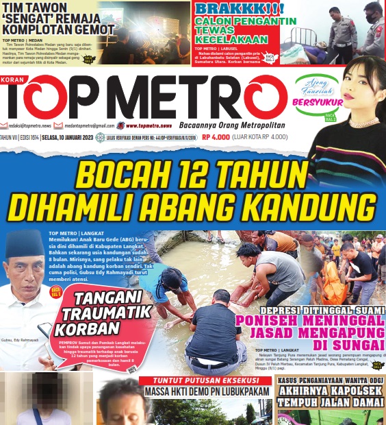 Epaper Top Metro Edisi 1614, Tanggal 10 Januari 2022