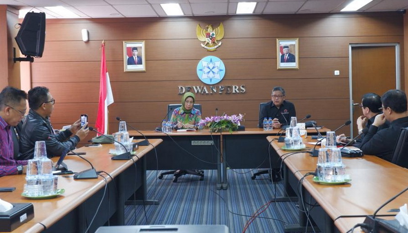 Dewan Pimpinan Pusat Partai Demokrasi Indonesia Perjuangan (PDIP) melakukan konsultasi dengan Dewan Pers di Gedung Dewan Pers Jakarta.