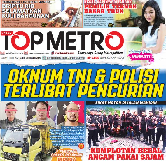 Epaper Top Metro Edisi 1632, Tanggal 6 Februari 2023