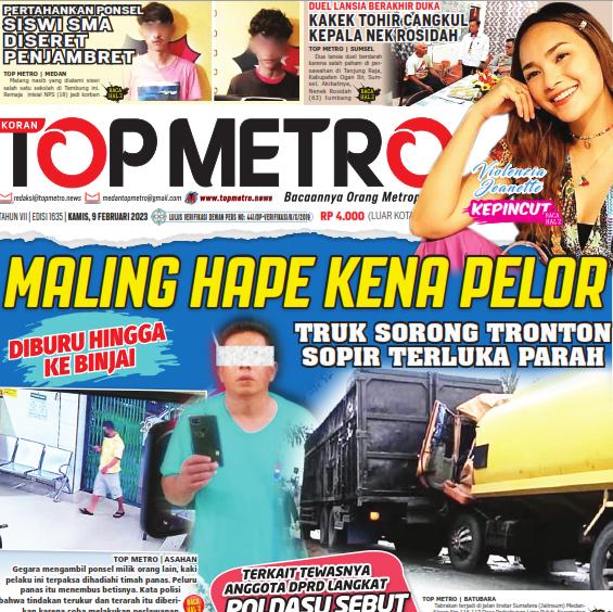 Epaper Top Metro Edisi 1635, Tanggal 9 Februari 2023