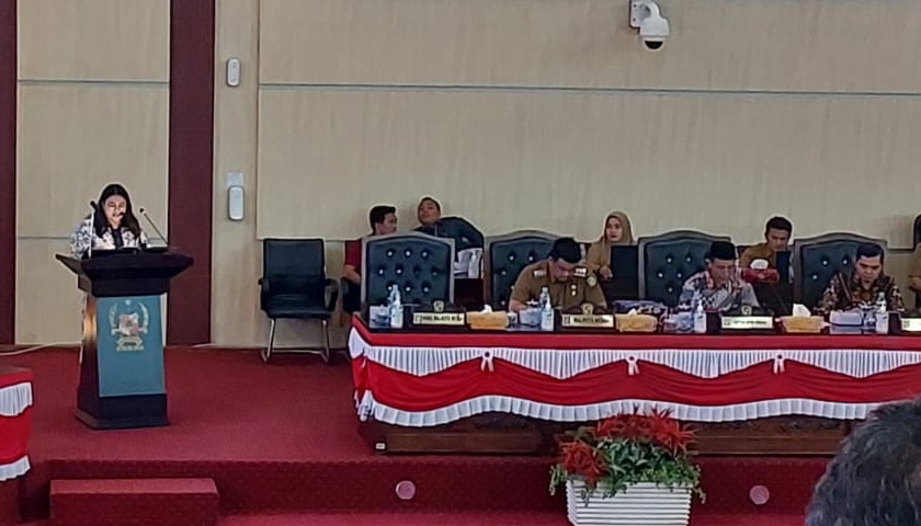 DPRD Medan menggelar laporan pelaksanaan reses masa sidang ke I anggota DPRD Medan Tahun 2023 daerah pemilihan (dapil) 1 sampai dengan 5 melalui rapat paripurna di gedung dewan, Senin (26/2).