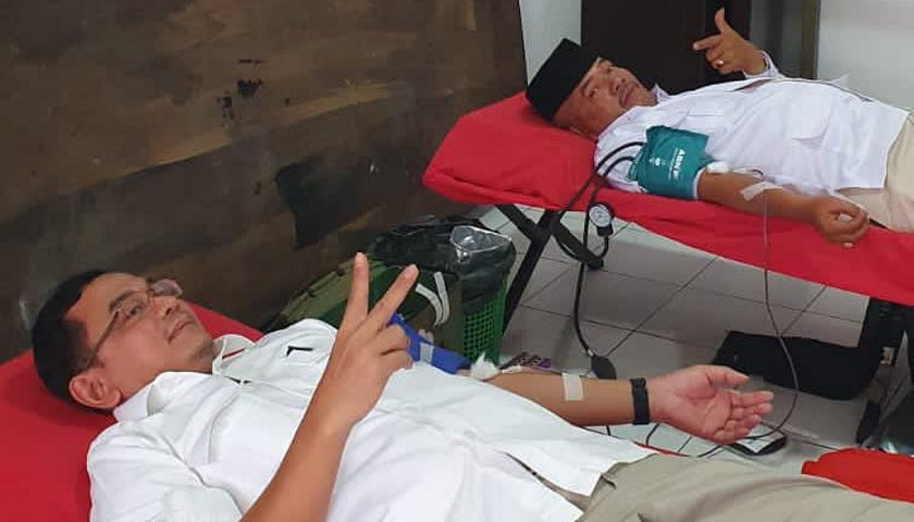 DPD Gerindra Sumut menggelar revolusi merah atau donor darah satu bulan penuh di Februari dengan target 1.000 kantong darah.