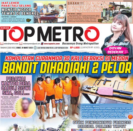 Epaper Top Metro Edisi 1654, Tanggal 10 Maret 2023