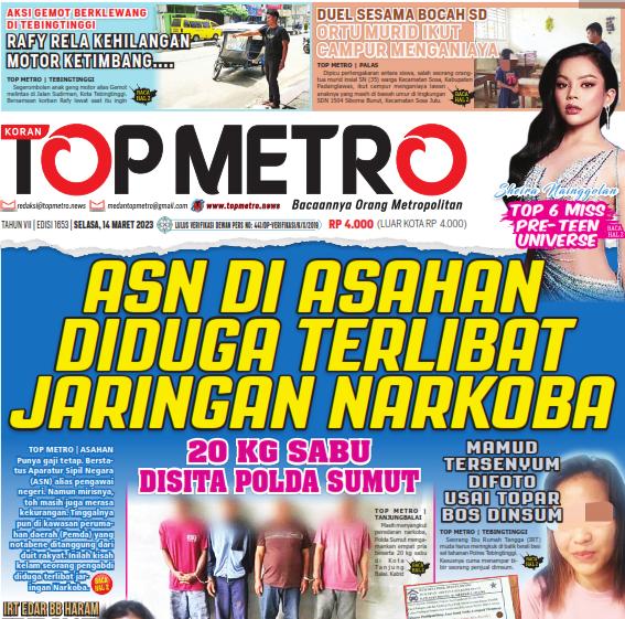 Epaper Top Metro Edisi 1654, Tanggal 14 Maret 2023