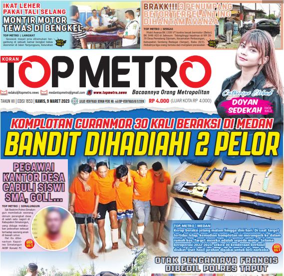 Epaper Top Metro Edisi 1654, Tanggal 9 Maret 2023