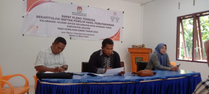PPS se-Kabupaten Asahan Rapat Pleno Terbuka Rekapitulasi DPHP