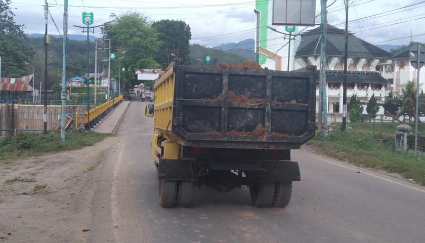 Warga mensinyalir, bahwa dump truck pengangkut galian C yang kuat dugaan tidak berizin (IUJP), adalah penyebab jalanan rusak. Selain itu juga kuat dugaan telah melanggar beberapa undang-undang yang berlaku di NKRI.
