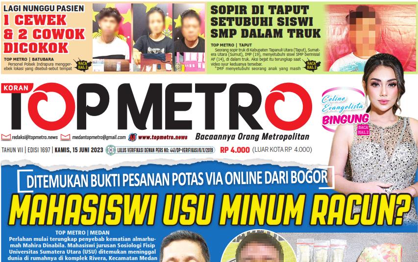 Epaper Top Metro Edisi 1697, Tanggal 15 Juni 2023