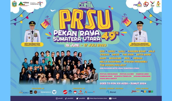Di Arena Pekan Raya Sumatera Utara (PRSU) ke -49, sejumlah artis ibukota akan kembali menghibur warga Kota Medan.