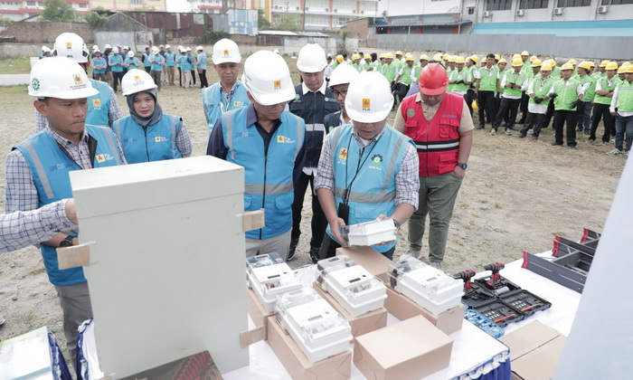PLN Unit Induk Distribusi (UID) Sumatera Utara menggelar apel pasukan program implementasi 'Advance Metering Infrastructure' (AMI).