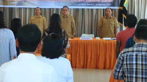 Bimtek/Sosialisasi Implementasi Perizinan Berusaha dan Pengawasan Perizinan Berusaha Berbasis Risiko (OSS-RBA) bagi Pelaku Usaha di Kabupaten Samosir.