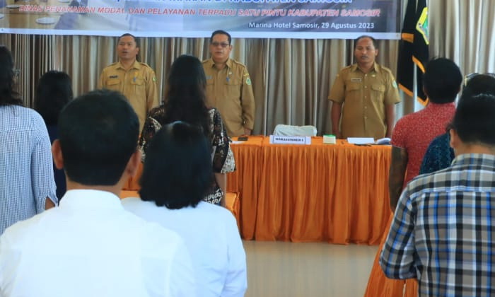Bimtek/Sosialisasi Implementasi Perizinan Berusaha dan Pengawasan Perizinan Berusaha Berbasis Risiko (OSS-RBA) bagi Pelaku Usaha di Kabupaten Samosir.