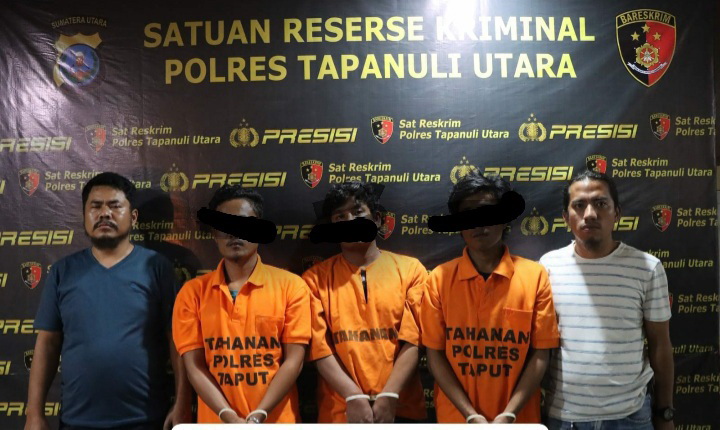 Lima tersangka sindikat pelaku pencurian kenderaan sepeda motor (curanmor) di wilayah Tapanuli Utara berhasil diringkus Satreskrim Polres Taput.