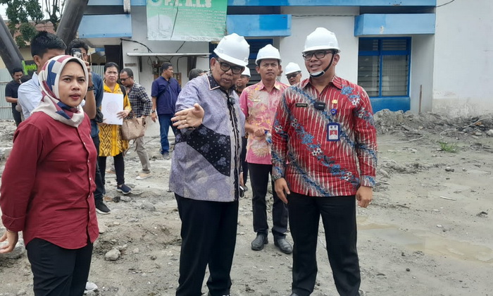 Ketua DPRD Sumut, Baskami Ginting meninjau Proyek Revitalisasi Terminal Tipe B, Lubuk Pakam, Kabupaten Deliserdang, Sabtu (23/9/2023).