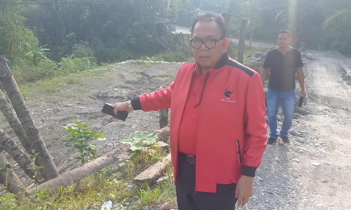 Ketua DPRD Sumut Baskami Ginting meminta penanganan segera atas Ruas Lolowua - Dola KM 27, Desa Fadoro Hunogoa, Kecamatan Hiliserangkai, Kabupaten Nias.