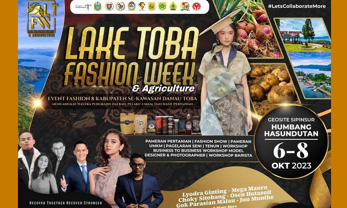 Sesuai dengan jadwal yang telah disepakati, pada tanggal 6-8 Oktober 2023 akan digelar LTFW (Lake Toba Fashion Week) & Agriculture bertempat di Wisata Alam Sipinsur Desa Pearung Kecamatan Paranginan Kabupaten Humbang Hasundutan, Sumut.