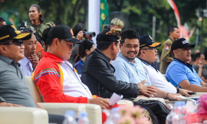 Wali Kota Medan Bobby Nasution menghadiri kegiatan 'The Rising Tide - Resonance A 2023 di Lapangan benteng, Sabtu (9/9/2023)