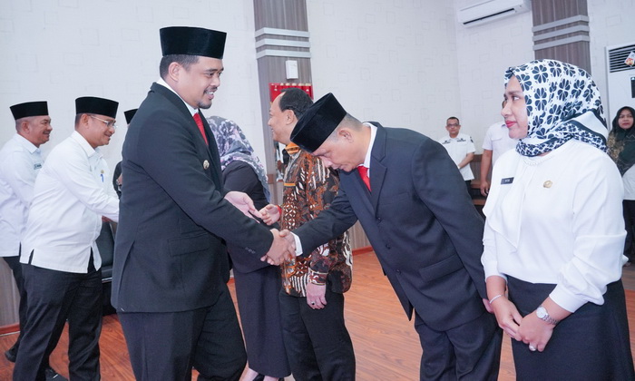 Saat melantik 7 Pejabat Tinggi Pratama Pemko Medan di Balai Kota Medan, Rabu (6/9/2023), Wali Kota Medan Bobby Nasution menyampaikan sejumlah pesan untuk segera ditindaklanjuti.