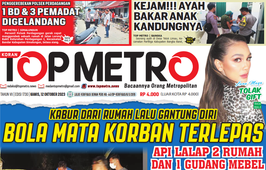 Epaper Top Metro, Kamis 12 Oktober 2023