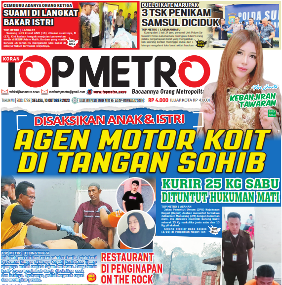 Epaper Top Metro, Selasa 10 Oktober 2023