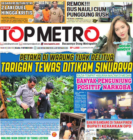 Epaper Top Metro, Selasa 17 Oktober 2023
