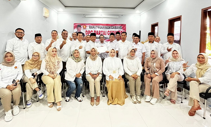 Rapat Pimpinan Cabang (Rapimcab) DPC Gerindra Langkat mengusulkan Prabowo - Gibran duet di Pilpres 2024.
