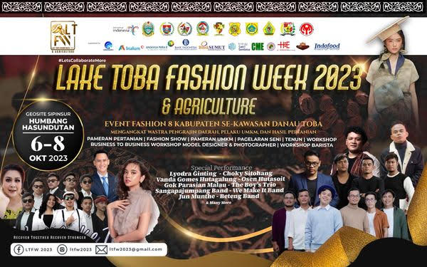 Hari ini, Jumat (6/10/2023), LTFW (Lake Toba Fashion Week) & Agriculture, bertempat di objek wisata alam Sipinsur Desa Pearung Kecamatan Paranginan Humbang Hasundutan dimulai.