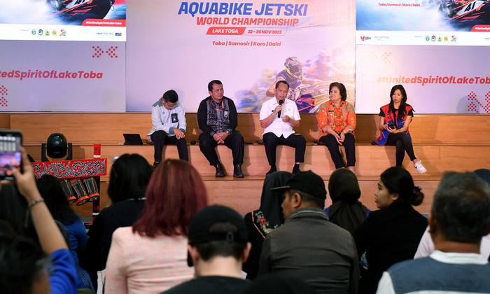 Kadis Pariwisata dan Ekonomi Kreatif Sumut Zumri Sulthony mengajak seluruh masyarakat untuk meramaikan even Aquabike Jetski Championship 2023 di Danau Toba