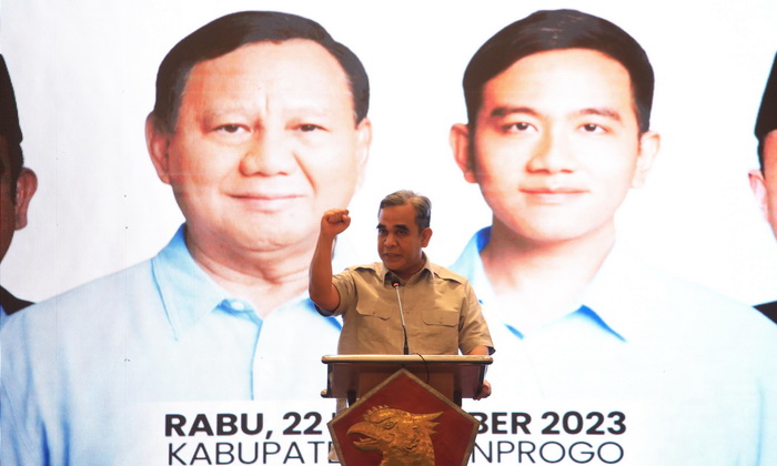 Sekjen Partai Gerindra Ahmad Muzani menghadiri rembuk pemenangan Prabowo-Gibran bersama kader dan pengurus Gerindra Daerah Istimewa Yogyakarta, Rabu (22/11/2023).