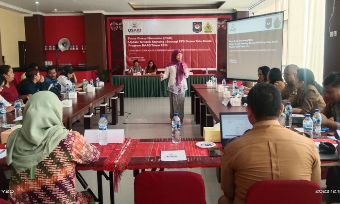 Pemkab Samosir menggelar Focus Group Discussion (FGD) Update Tematik Stunting 'Strategi Percepatan Penurunan Stunting Dalam Tata Kelola Program BAAS Tahun 2024'.