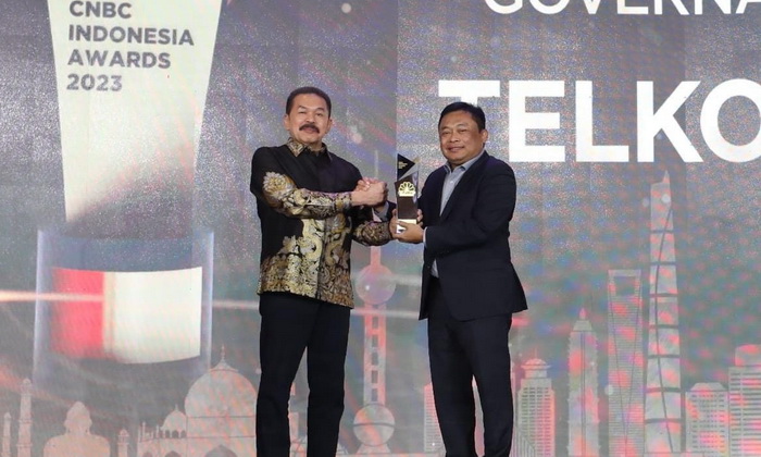 Telkom berhasil meraih predikat sebagai Most Excellence Good Corporate Governance Implementation pada ajang CNBC Indonesia Awards 2023