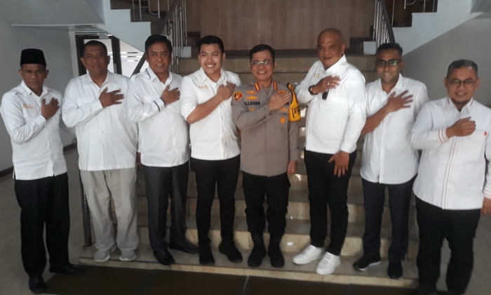 Ketua Komisi I DPRD Kota Medan Robi Barus SE MAP memimpin kunjungan kerja Komisi I DPRD Kota Medan ke Polrestabes Medan.
