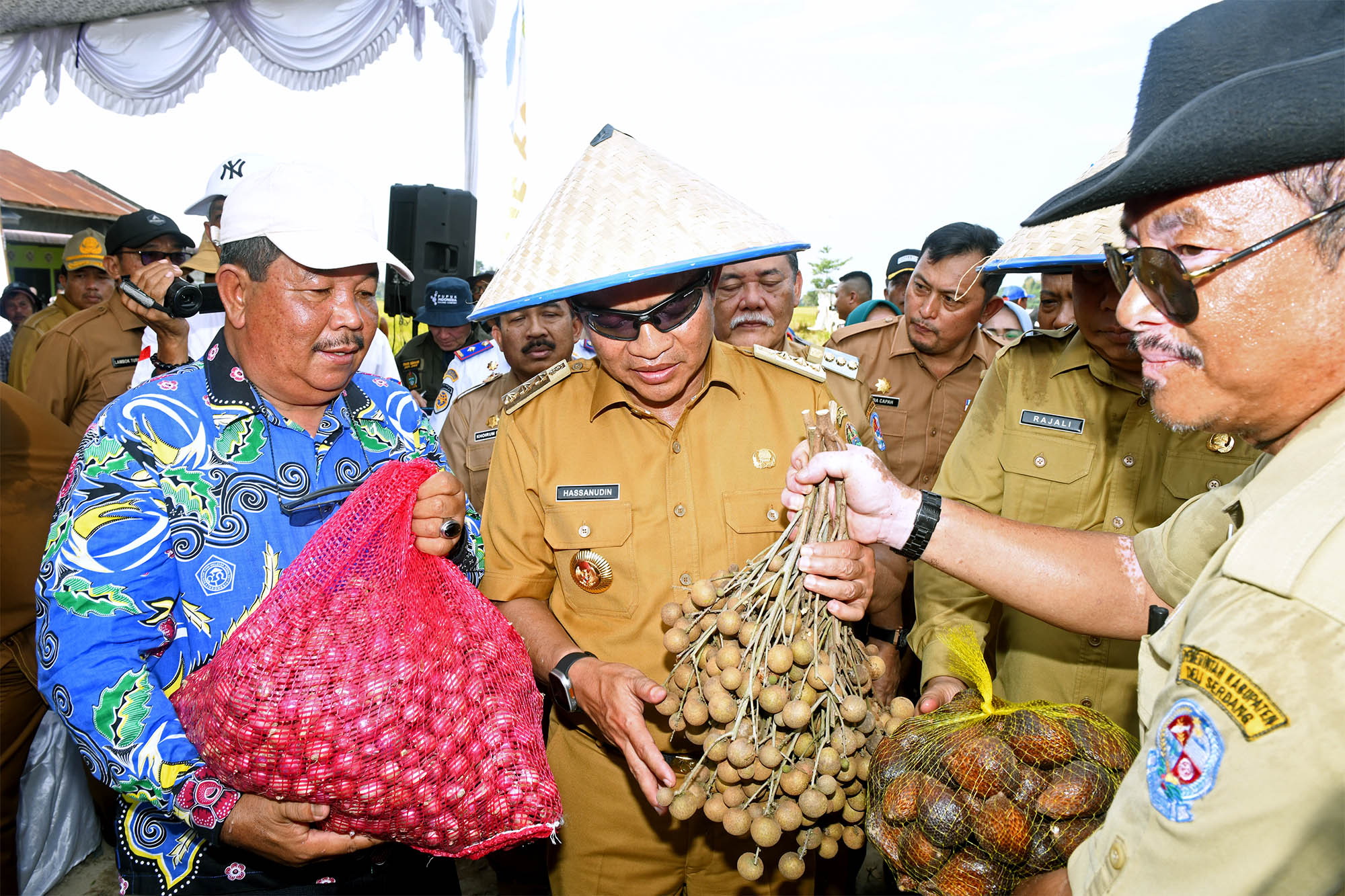 Pj Gubernur Sumut Hassanudin menyampaikan ucapan terima kasih kepada petani, lantaran ketersediaan beras di Sumut, hingga saat ini masih aman.