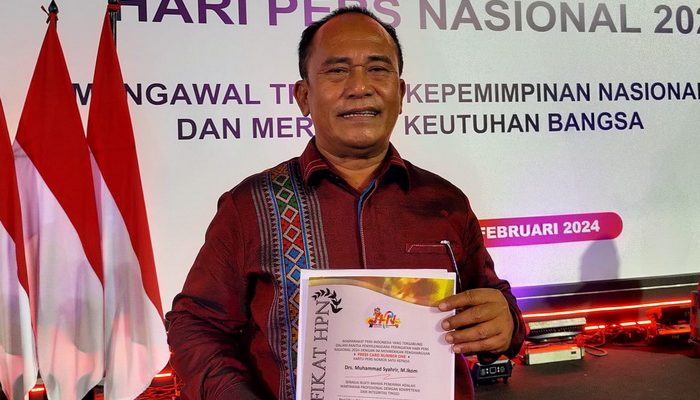 Insan pers kembali membanggakan Sumatera Utara dengan menerima Press Card Number One (PCNO) dalam rangkaian Puncak Perayaan Hari Pers Nasional (HPN) 2024 di Econvention Ancol, Jakarta, Selasa (20/2/2024).